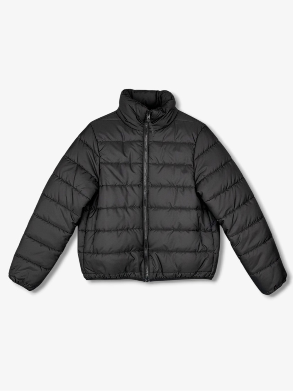 Wild Fable Cropped Zip‎ Puffer Jacket Size XS Black Quilted Lightweight Outdoor